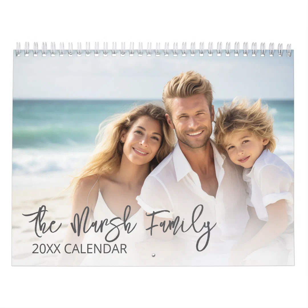 14 Photo Full Coverage Pics Minimal Design Family Calendar