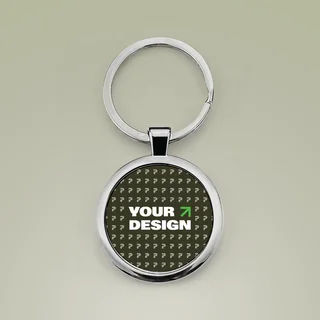 Alternative view of Round Stainless Steel Keychain About Key features Care instructions